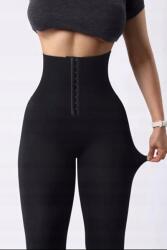  Fekete Magas Derék Leggings XXL 5IA Hímzéssel (EDVLNGCS888945/Siyah)