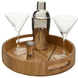 5five Simple Smart Set cocktail Jules, 6 piese, Tava, 2 pahare si shaker inox, lingura, dozator inox Pahar