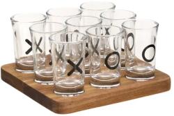 5five Simple Smart Set pahare joc XO, 9 pahare tarie, sticla, 16 x 16 x H 8.3 cm Pahar
