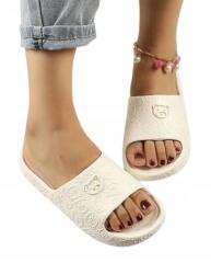 Shein Fehér Női Flip-flop Papucs Macival És Dombornyomott Mintával 36-36, 5 1JF