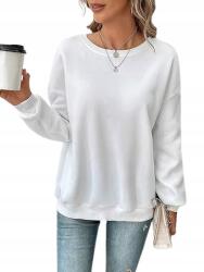 Shein Női Fehér, Sima, Casual Pulóver 38 zł