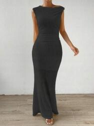 Shein Ruha Nyári Fekete Texturált Maxi 36 V9W