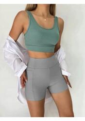 Sima Szürke Rövid Leggings Magas Derékkal S 5IA (WINSORT01/GRI)