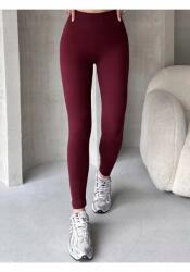 Sima Női Leggings Magas Derék Bordó L 5IA (9696/Bordo)