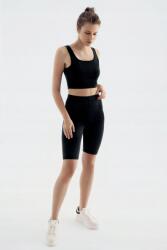 Sima Fekete Leggings Kerékpáros Rövidnadrág Magas Derék XXL 5IA (T11/Siyah)