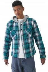 Boohooman Férfi Ing Casual Kockás Türkizkék XXL Z3A (BMM94717-511-63)