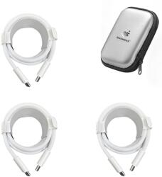 quandes Set 3 buc Cablu de date USB-C-C Woven 240W, 2m, compatibil cu iPhone 17/ 16/ 15pro/ 15promax, iPad Pro 2020, QUANDES®, geanta depozitare