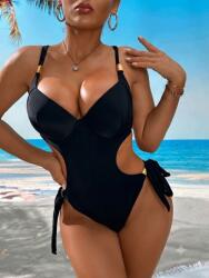 Shein Fekete Egyrészes Push-up Fürdőruha 34 1MA (sz25042854954594459)