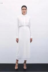  Hosszú Fehér Melange Szoknya Elegáns Minimal 42 5IA