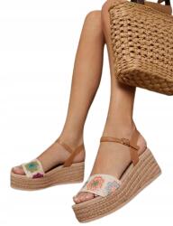 Shein Női Többszínű Espadrille Szandál 39, 5 £9G