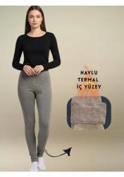  Bélelt Női Leggings Szürke Sima Hosszú S/m 5IA (TYC00345053692/BEJ)