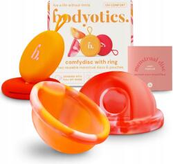 Bodyotics menstruációs korong piros narancssárga szilikon [1 db] (EB-BO-004)