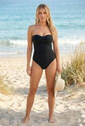 Boohoo CC53303 Boohoo Fekete Nyitott Vállú Fodros Fürdőruha (19) 46