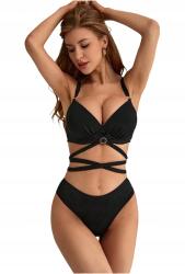 Shein Kétrészes Fürdőruha Fekete 34DD Lrs