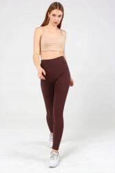 Sima Női Leggings Magas Derék Sötétbarna S 5IA (KBR53_deleted_1740304233/Kahverengi)