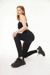Sima Fekete Hosszú Magas Derék Karcsúsító Leggings S 5IA (EMFTTYTDZ02/Siyah)
