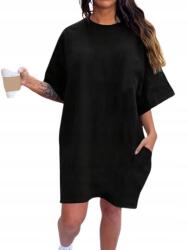 Shein Fekete Ruha Esküvői Oversize Rövid Ujjú 36 1DI Zsebekkel