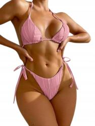 Shein Fürdőruha Bikini Fürdőruha Kötött Kétrészes Rózsaszín SL9G