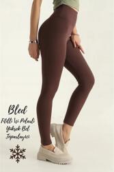 Sima , Magas Derekú Női Leggings Barna Színben S5IA (122/Kahverengi)