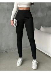 Sima Fekete Magas Derekú Női Leggings XXL 5IA (PLL-64643/Siyah)