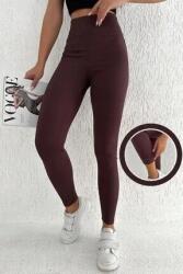  Női Hosszú Leggings Magas Derék Sima Barna XL 5HA (BJN283)