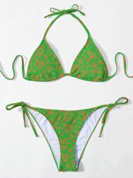  Fürdőruha Bikini Kétrészes Zöld Mintás Xl-es