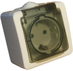 Rovision Priza simpla Schuko cu capac IP54, 16A, montaj aparent, SPIN TOP SPN1501 (GN000832)