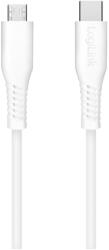 LogiLink Cablu de date Logilink CU0240, USB-C male - micro USB male, 0.3 m, White (CU0240)