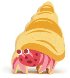 Tender Leaf Figurina Crab cu cochilie, din lemn premium - Hermit Crab - Tender Leaf Toys (TL4785)