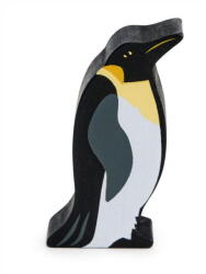 Tender Leaf Figurina Pinguin regal, din lemn premium - King Penguin - Tender Leaf Toys (TL4850)