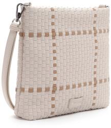 Tamaris Aluna bézs-mogyoró raffia mintás szögletes álló válltáska 32890-400