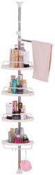 Procart Raft pentru baie ajustabil 100-320 cm, 4 nivele, suport prosop, carlige (518107) Raft