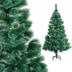  Brad artificial de Craciun tip pin nins, pentru interior/exterior, inaltime 180 cm, Flippy, verde, suport metalic inclus (CR-106768)