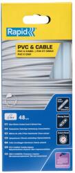 Rapid 5001413, set 48 batoane de adeziv, cabluri si PVC, transparente, 12 x 190 mm (5001413)