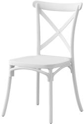 ProCart Scaun de bucatarie, stil clasic, inaltime 88 cm, latime 43 cm, alb (DC02)