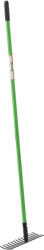  Grebla pentru gradina cu maner din fibra de sticla si cap din otel, 35x8x148 cm, verde si negru (FUR-8652) Grebla