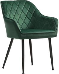 SONGMICS Scaun living tapitat din catifea cu cotiere, sarcina 110 kg, 63x60x85 cm, verde (EZ-LDC088C01)