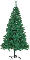  Brad de Craciun artificial cu suport inclus Flippy, 155 cm, 600 ramuri/varfuri, material plastic, suport clasic, fara iluminare, utilizat pentru interior/exterior, verde (CR-125177)