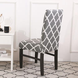 AVEX Husa universala pentru scaune clasice, model ROMB, culoare GRI + ALB (AG863A)