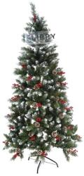  Brad Artificial de Craciun, Flippy, Sectionat pentru Perete/ Colt, 1.50 m inaltime, Verde, Decorat, Diametru Inferior 83 cm, Interior/ Exterior (CR-105729)