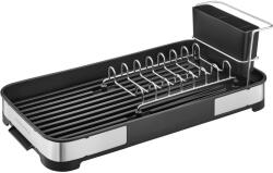  SONGMICS Uscator de vase si tacamuri, din inox, suport pentru tacamuri si sistem de scurgere, 21x45x13 cm (EZ-KCS034B01) Tacam