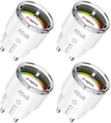 NOUS Set 4 prize inteligente WiFi NOUS A1Z, 10A - ZigBee 3.0, Monitorizare energie (A1Z-4P) - esell