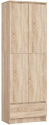  Dulap inchis cu 2 usi si sertar, 4 rafturi, PAL laminat 16 mm, 60x35x180 cm, stejar sonoma (AK-38161238-2/2) Garderoba