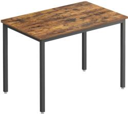 VASAGLE Masa de bucatarie pentru 4 persoane, cadru metalic, stil industrial, 110x70x77 cm, maro rustic (EZ-KDT081B01)