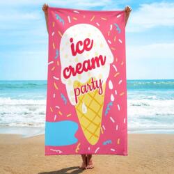  Prosop pentru plaja, dreptunghiular, 150x70 cm, model roz cu inghetata, ICE CREAM PARTY, REC54WZ3 (jolly_REC54WZ3) Prosop