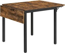VASAGLE Masa de bucatarie sau living, extensibila, pentru spatii mici, stil industrial, 75x78x85/120cm, maro (EZ-KDT077B01)