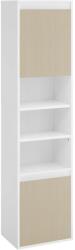 VASAGLE Dulap baie cu montare pe podea sau perete, 7 compartimente, 30x40x160 cm, alb bej (EZ-BBK762N01)