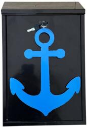  Cutie postala Vivatechnix Anchor KRO-1232, otel, 400x250x100mm, Negru/Albastru, 2 chei (KRO-1232)