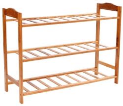 Procart Raft cu 3 nivele pentru incaltaminte, bambus, 68 x 47 x 23 cm (586024) Raft