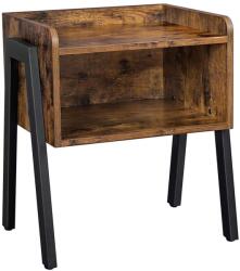 VASAGLE Noptiera cu compartiment de depozitare frontal deschis, MDF, 42x35x52cm, maro rustic (EZ-LET54X)